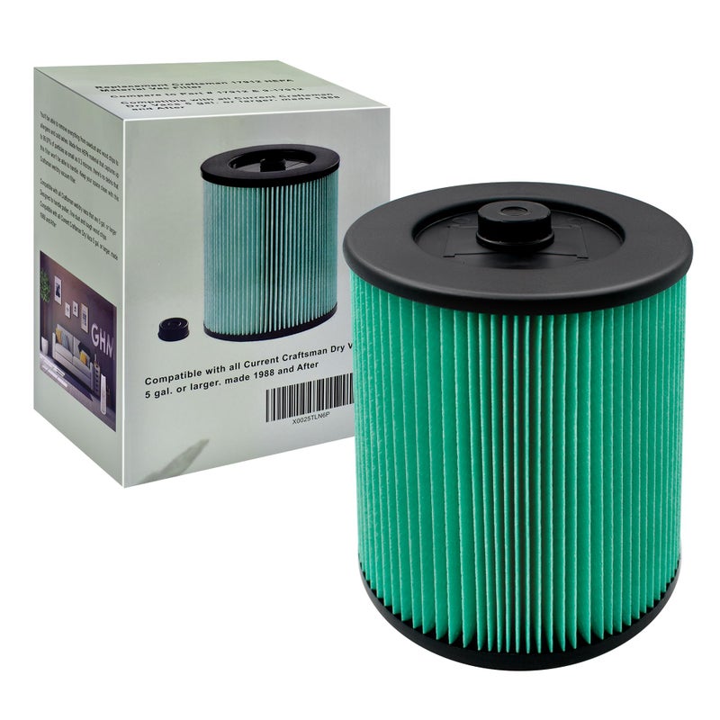 FilledwithLove 17912 & 9-17912 HEPA Vacuum Filter Compatible with Filter No.9-17912 fits 5, 6,8,9,12,14,16 and 32 gal vacs or larger made after 1988 - Image 1